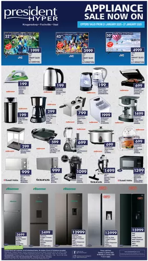 President Hyper catalogue | Appliance Sale | 2025-01-22T00:00:00+02:00 - 2025-01-27T23:59:00+02:00