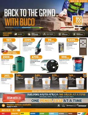 BUCO catalogue in Mabopane | BUCO Back to Site - Coastal Merchant | 2025-01-22T00:00:00+02:00 - 2025-02-16T23:59:00+02:00