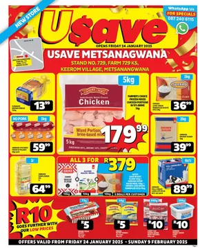 Usave catalogue in Potchefstroom | Wide range of offers | 2025-01-24T00:00:00+02:00 - 2025-02-09T23:59:00+02:00