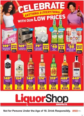 Shoprite LiquorShop catalogue in Mafikeng | Attractive special offers for everyone | 2025-01-27T00:00:00+02:00 - 2025-02-09T23:59:00+02:00