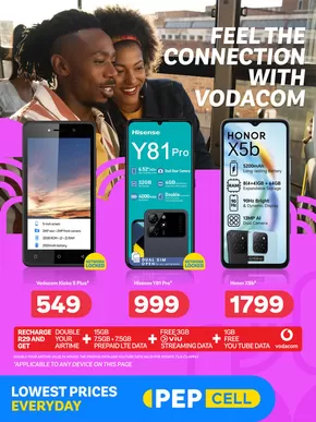 PEP CELL catalogue in Sabie | Feel the connection with Vodacom | 2025-01-26T00:00:00+02:00 - 2025-02-25T23:59:00+02:00