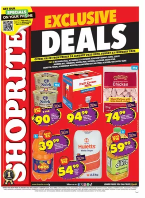 Shoprite catalogue in Kuruman | Shoprite Promise Exclusive NC and FS | 2025-01-28T00:00:00.000Z - 2025-02-23T00:00:00.000Z