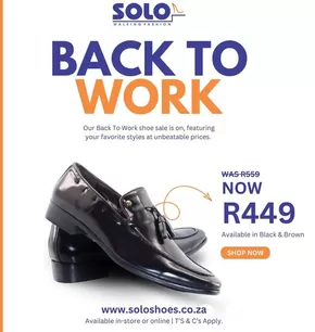 Back to Work Offers at Solo Shoes!