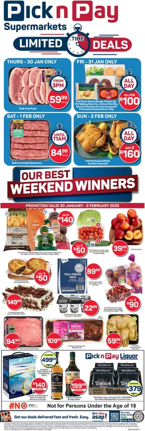 Pick n Pay catalogue in George | Exclusive bargains | 2025-01-30T00:00:00.000Z - 2025-02-02T00:00:00.000Z