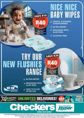 Checkers Hyper catalogue in Randburg | Nice Nice Baby Wipes Baby Promotion | 2025-02-11T00:00:00.000Z - 2025-03-09T00:00:00.000Z