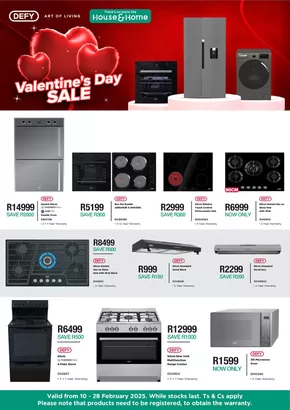 House & Home catalogue in Langa | HOUSE & HOME RSA DEFY VALENTINES DAY E-LEAFLET | 2025-02-11T00:00:00.000Z - 2025-02-28T00:00:00.000Z