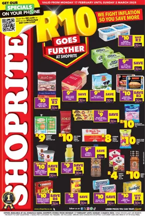 Shoprite catalogue in Pietermaritzburg | Discounts and promotions KZN | 2025-02-18T00:00:00.000Z - 2025-03-02T00:00:00.000Z