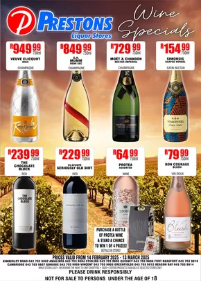 Prestons catalogue in East London | Wine Specials 14 February – 13 March 2025 | 2025-02-18T00:00:00.000Z - 2025-03-13T00:00:00.000Z