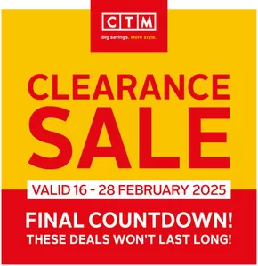 CTM catalogue in Bloemfontein | CTM Clearance Sale | 2025-02-18T00:00:00.000Z - 2025-02-28T00:00:00.000Z