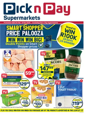 Pick n Pay catalogue in Upington | Discounts and promotions | 2025-02-24T00:00:00.000Z - 2025-03-09T00:00:00.000Z