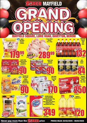 Boxer catalogue in Standerton | Boxer Superstores Mayfield Grand Opening. | 2025-02-25T00:00:00.000Z - 2025-03-09T00:00:00.000Z