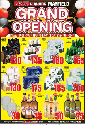 Boxer Liquors catalogue in Johannesburg | Boxer Liquors Mayfield Liquor Grand Opening. | 2025-02-25T00:00:00.000Z - 2025-03-09T00:00:00.000Z