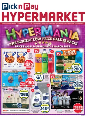 Pick n Pay Hypermarket catalogue in Brakpan | Pick n Pay Hypermarket weekly specials | 2025-02-24T00:00:00.000Z - 2025-03-09T00:00:00.000Z