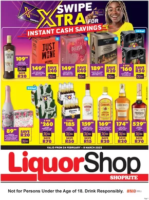 Shoprite LiquorShop catalogue in Nongoma | Exclusive deals for our customers | 2025-02-24T00:00:00.000Z - 2025-03-09T00:00:00.000Z