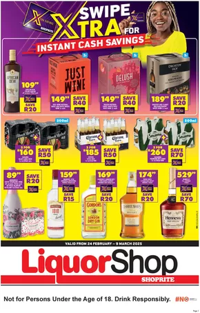 Shoprite LiquorShop catalogue in Aliwal North | Offers for bargain hunters | 2025-02-24T00:00:00.000Z - 2025-03-09T00:00:00.000Z