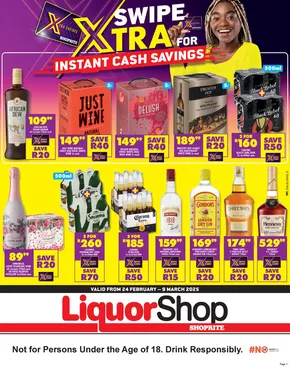 Shoprite LiquorShop catalogue in Nongoma | Great discounts on selected products | 2025-02-24T00:00:00.000Z - 2025-03-09T00:00:00.000Z