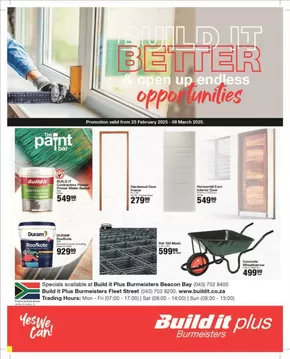 Build It catalogue in Grahamstown | Great discounts on selected products | 2025-02-25T00:00:00.000Z - 2025-03-08T00:00:00.000Z