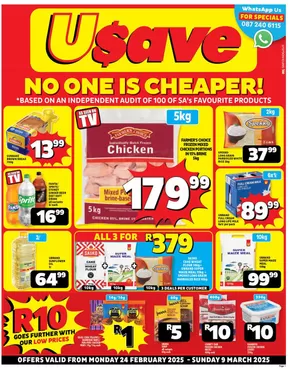 Usave catalogue in Nelspruit | Usave Month-End Leaflet Gauteng | 2025-02-25T00:00:00.000Z - 2025-03-09T00:00:00.000Z