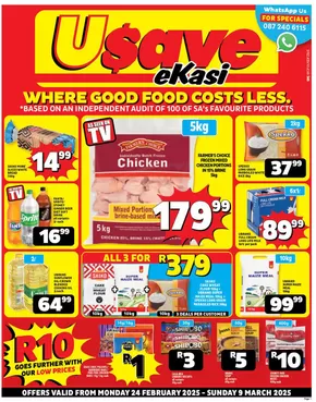 Usave catalogue in George | Usave eKasi Month-End Leaflet WC | 2025-02-25T00:00:00.000Z - 2025-03-09T00:00:00.000Z