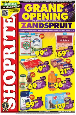 Shoprite catalogue in Standerton | Shoprite Xtra Savings Zandspruit  | 2025-02-28T00:00:00.000Z - 2025-03-02T00:00:00.000Z