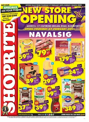 Shoprite catalogue in Upington | Shoprite Xtra Savings Navalsig  | 2025-02-28T00:00:00.000Z - 2025-03-02T00:00:00.000Z