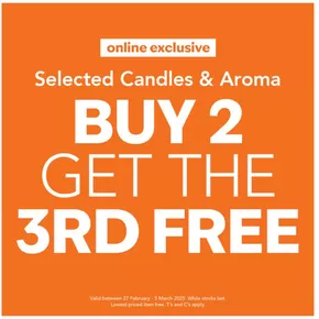 Sheet Street catalogue in Port Elizabeth | Selected Candles & Aroma - Buy 2, Get the 3rd FREE | 2025-03-03T00:00:00.000Z - 2025-03-05T00:00:00.000Z