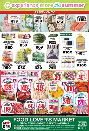 Food Lover's Market catalogue in Durban | The Crescent & Cornubia Promotion | 2025-03-04T00:00:00.000Z - 2025-03-09T00:00:00.000Z