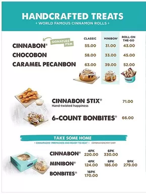 Cinnabon catalogue | Cinnabon Menu | 2025-03-04T00:00:00.000Z - 2025-06-04T00:00:00.000Z