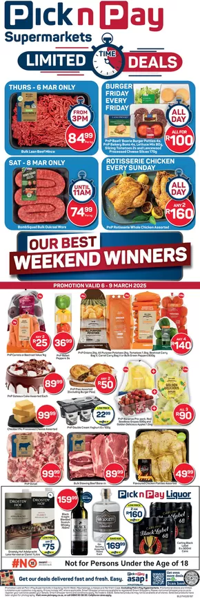 Pick n Pay catalogue in Giyani | Pick n Pay weekly specials | 2025-03-06T00:00:00.000Z - 2025-03-09T00:00:00.000Z