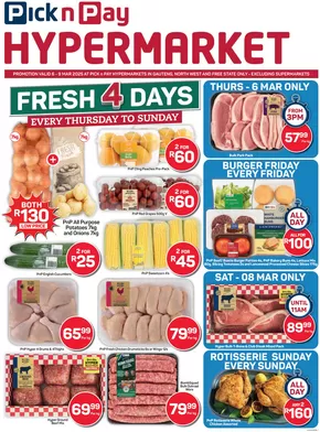 Pick n Pay Hypermarket catalogue in Krugersdorp | Pick n Pay Hypermarket weekly specials | 2025-03-06T00:00:00.000Z - 2025-03-09T00:00:00.000Z