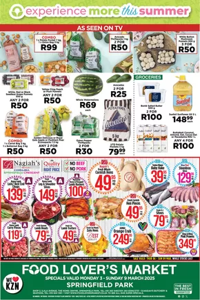 Food Lover's Market catalogue in Durban | Springfield Park Promotion | 2025-03-05T00:00:00.000Z - 2025-03-09T00:00:00.000Z