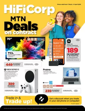 HiFi Corp catalogue in Soshanguve | Discover attractive offers | 2025-03-07T00:00:00.000Z - 2025-04-06T00:00:00.000Z