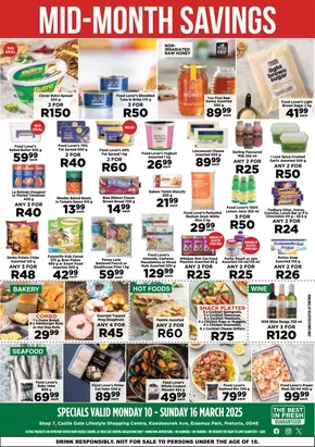 Food Lover's Market catalogue in Midrand | Castle Gate - 10 - 16 March 2025 | 2025-03-10T00:00:00.000Z - 2025-03-16T00:00:00.000Z