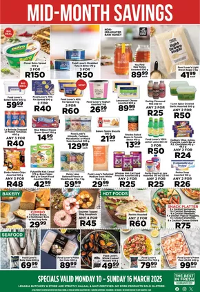 Food Lover's Market catalogue in Mmabatho | Lenasia - 10 - 16 March 2025 | 2025-03-10T00:00:00.000Z - 2025-03-16T00:00:00.000Z