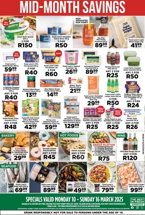 Food Lover's Market catalogue in Melkbosstrand | Mid Month Savings | 2025-03-11T00:00:00.000Z - 2025-03-16T00:00:00.000Z