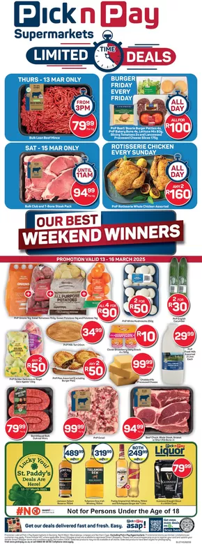 Pick n Pay catalogue in Moletlane | Pick n Pay weekly specials | 2025-03-13T00:00:00.000Z - 2025-03-16T00:00:00.000Z