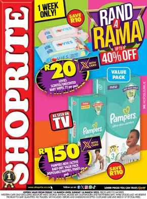 Shoprite catalogue in Ventersdorp | Top deals for all customers | 2025-03-14T00:00:00.000Z - 2025-03-16T00:00:00.000Z