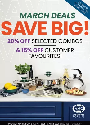 AMC Cookware catalogue in Pretoria | March 2025 Promotion | 2025-03-17T00:00:00.000Z - 2025-04-07T00:00:00.000Z