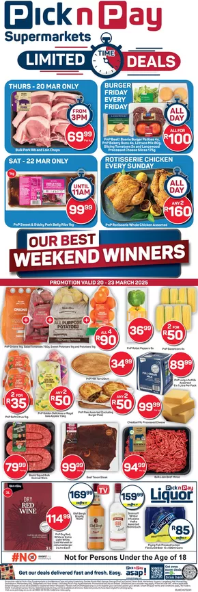 Pick n Pay Liquor catalogue in Durbanville | Discounts and promotions | 2025-03-20T00:00:00.000Z - 2025-03-23T00:00:00.000Z