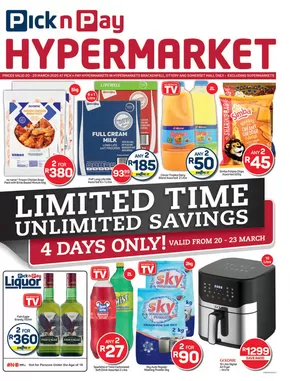 Pick n Pay Liquor catalogue in Brackenfell | Top offers for all bargain hunters | 2025-03-20T00:00:00.000Z - 2025-03-23T00:00:00.000Z