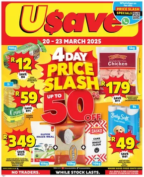 Usave catalogue in Durbanville | Usave Price Slash Western Cape | 2025-03-20T00:00:00.000Z - 2025-03-23T00:00:00.000Z