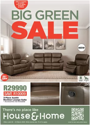 House & Home catalogue in Umhlanga Rocks | BIG GREEN SALE  | 2025-03-20T00:00:00.000Z - 2025-03-30T00:00:00.000Z