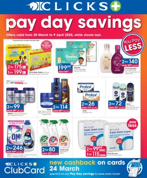 Clicks catalogue in Germiston | Pay Day Savings | 2025-03-20T00:00:00.000Z - 2025-04-09T00:00:00.000Z