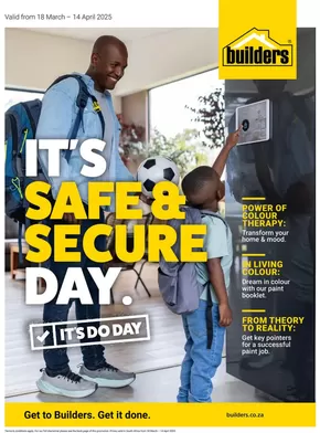 Builders catalogue in Cape Town | Builders : It's Safe &amp; Secure Day | 2025-03-21T00:00:00.000Z - 2025-04-14T00:00:00.000Z