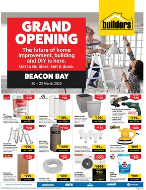 Builders catalogue | Builders : Grand Opening Beacon Bay | 2025-03-21T00:00:00.000Z - 2025-03-23T00:00:00.000Z