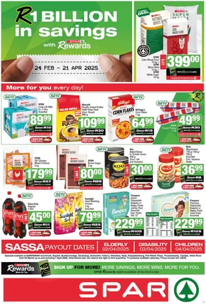 SuperSpar catalogue in Welkom | Current bargains and offers | 2025-03-24T00:00:00.000Z - 2025-04-07T00:00:00.000Z