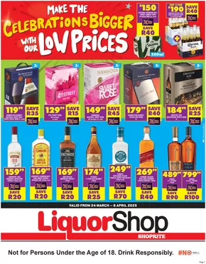 Shoprite LiquorShop Savings Gauteng 24 March - 6 April