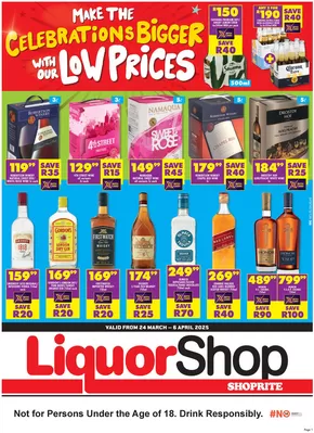 Shoprite LiquorShop catalogue in Sasolburg | Shoprite LiquorShop weekly specials | 2025-03-24T00:00:00.000Z - 2025-04-06T00:00:00.000Z