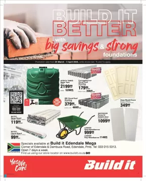 Build It catalogue in Pietermaritzburg | Our best bargains | 2025-03-25T00:00:00.000Z - 2025-04-05T00:00:00.000Z