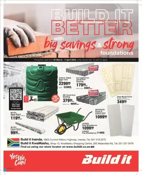 Build It catalogue in Durban | Great offer for all customers | 2025-03-25T00:00:00.000Z - 2025-04-05T00:00:00.000Z